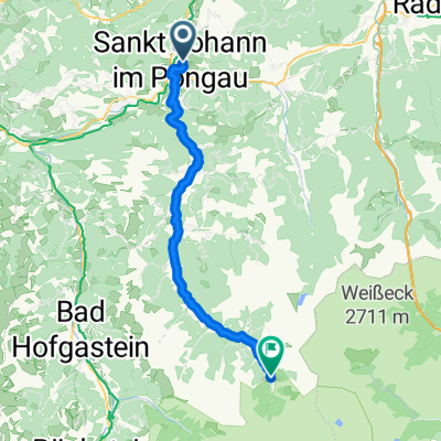 Sankt Johann im Pongau nach Hüttschlag