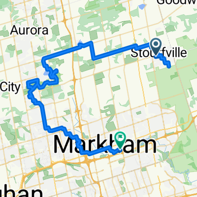 Stouffville to Unionville Via Lake Wilcox and Oak Ridges Trail