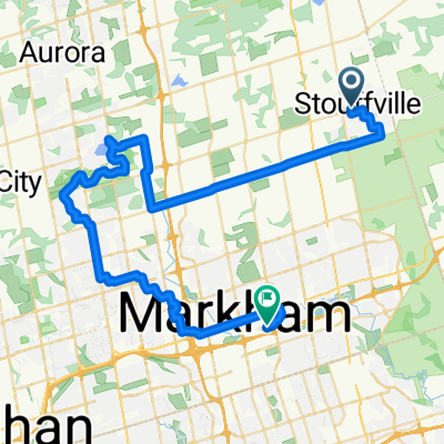 Stouffville to Unionville Via Lake Wilcox and Oak Ridges Trail