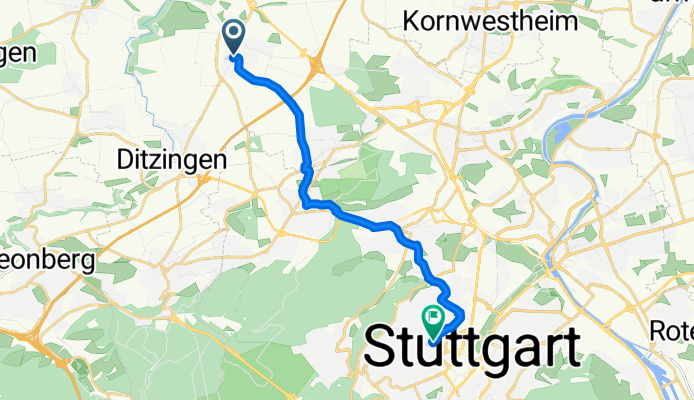 Krezengasse, Korntal-Münchingen nach Seidenstraße, Stuttgart