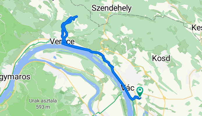 Visszaállított útvonal