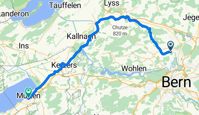 Grabenstrasse, Zollikofen nach Schlossgasse, Murten