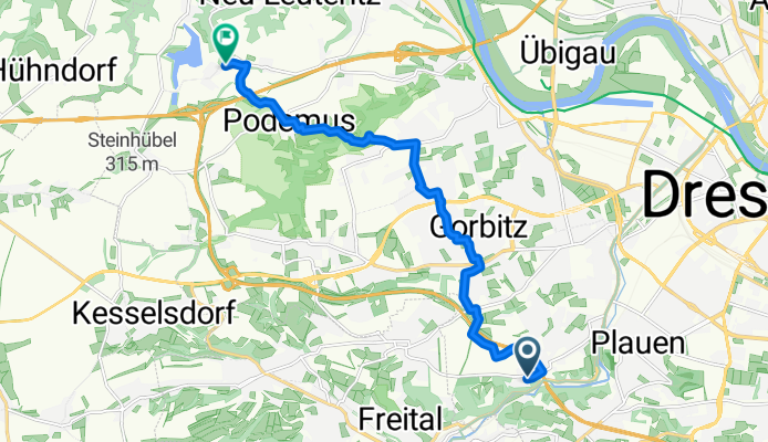 Kohlgraben, Dresden nach Rennersdorfer Hauptstraße, Dresden