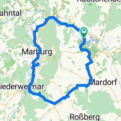 Tour Ebsdorf via Bahntrasse nach Cappel und über Cölbe zurück nach Hause