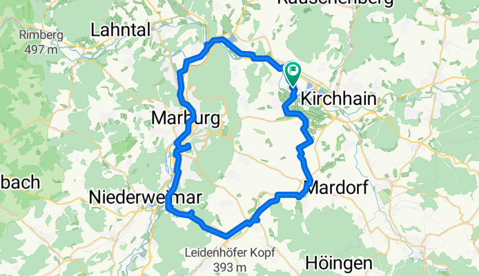 Tour Ebsdorf via Bahntrasse nach Cappel und über Cölbe zurück nach Hause