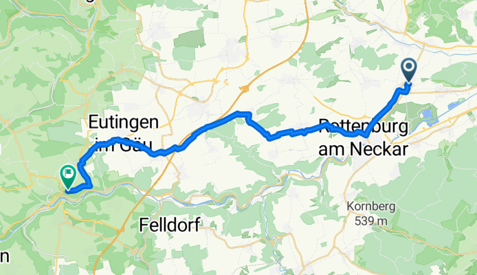 Von Rottenburg am Neckar bis Horb am Neckar