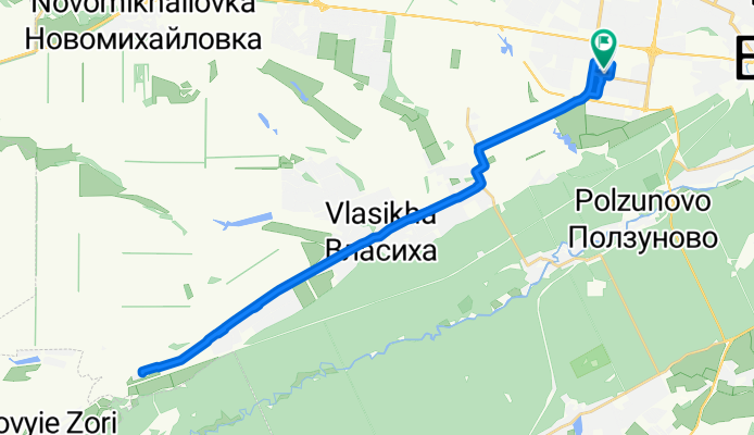 Балтийская улица, Барнаул до Балтийская улица, Барнаул