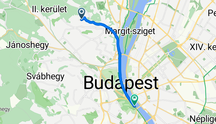 Napsugár utca, Budapest - Raoul Wallenberg rakpart, Budapest
