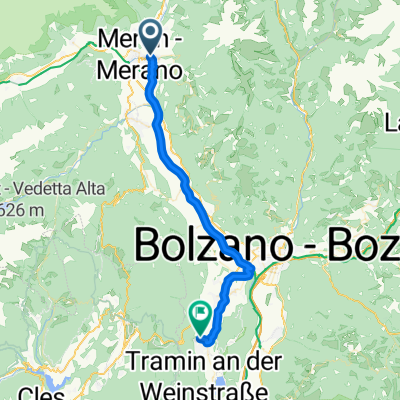 Hermann Gilm Weg, Meran nach Vialweg, Kaltern an der Weinstraße