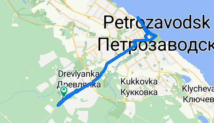 Чистая улица, Петрозаводск до Чистая улица, Петрозаводск