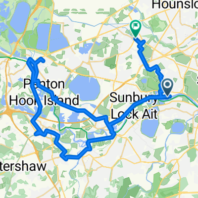 Lower Sunbury Road, Hampton to Hounslow, Feltham