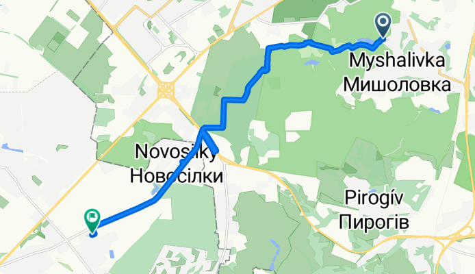 Route from Zolotoniska Street