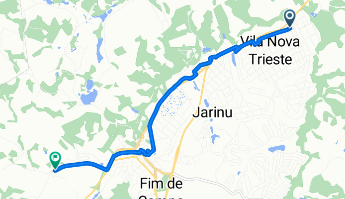 Rua Palermo, Jarinu a Estrada Municipal Luiz Comin, Jarinu