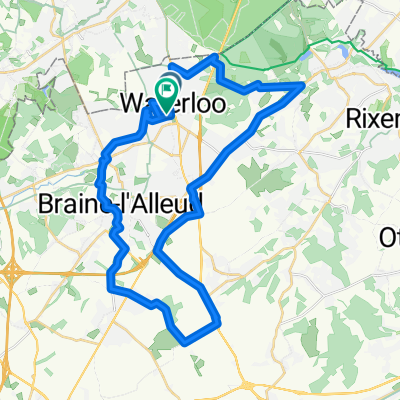Circuit vélo points-nœuds Waterloo 1815