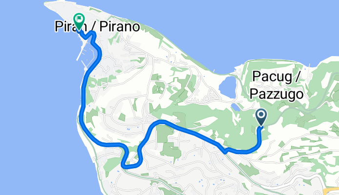 Pacug, Piran nach Stjenkova ulica, Piran