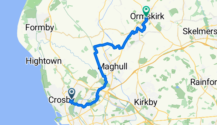 Route from Nazeby Avenue