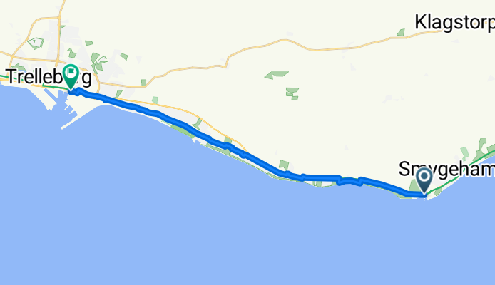 Smyge strandväg, Smygehamn nach Kontinentplan, Trelleborg