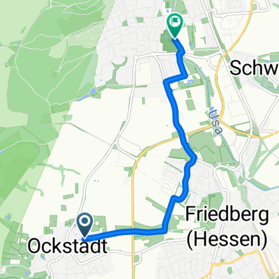 Schloßstraße, Friedberg (Hessen) nach Zanderstraße, Bad Nauheim
