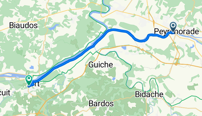 Route d'Hastingues nach Allée de Mesples