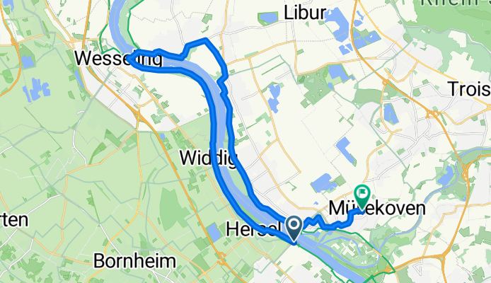 Estermannufer, Bonn nach Gertrud-Bäumer-Straße, Troisdorf