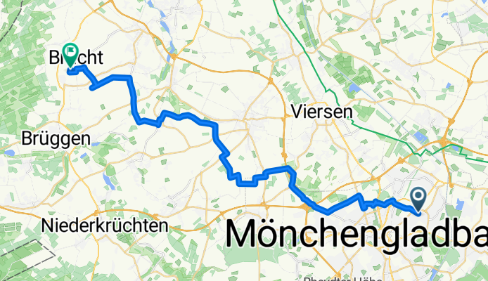 Zeppelinstraße, Mönchengladbach to Solferinostraße, Brüggen