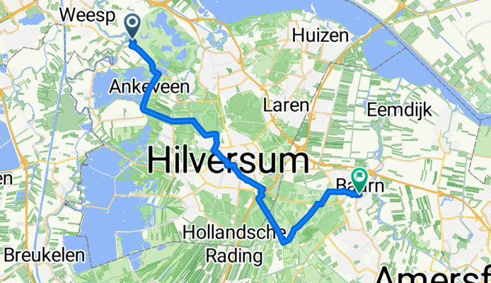 's-Gravelandseweg, Weesp naar Madurastraat, Baarn