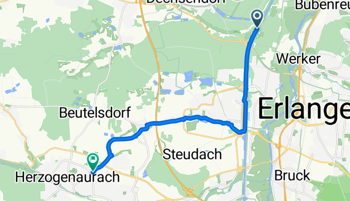 Möhrendorf nach Rathgeberstraße, Herzogenaurach