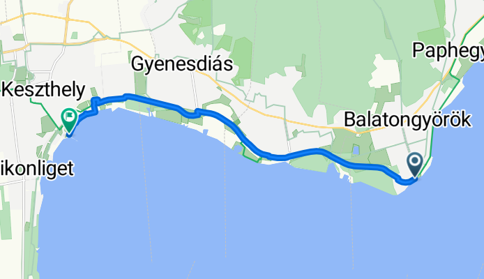 Balaton utca, Balatongyörök - Mikus Gyula sétány, Keszthely