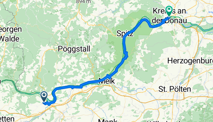 Felderstraße, Ybbs an der Donau to Obere Landstraße, Krems an der Donau