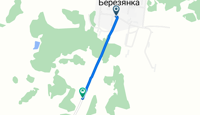 От Южная улица до Зеленовка