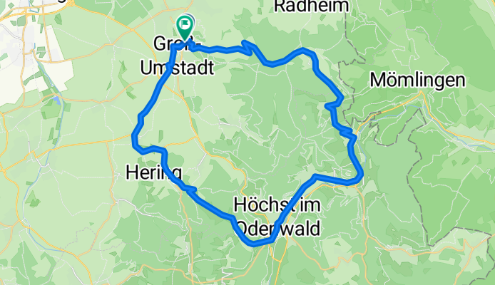 Ziegelwaldweg, Groß-Umstadt nach Ziegelwaldweg, Groß-Umstadt