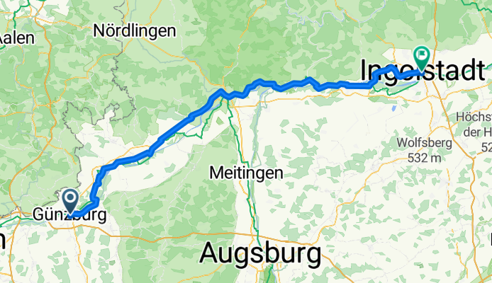 Marktplatz, Günzburg to Sauerstraße, Ingolstadt