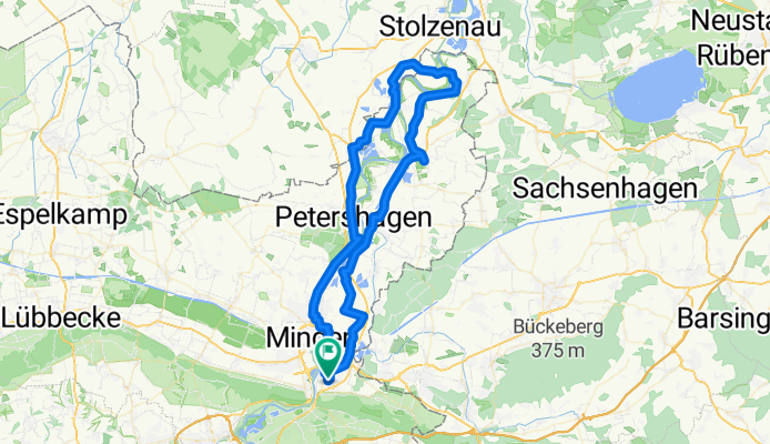 Lerbeck-Schachtschleuse Minden-Petershagen-Schlüsselburg-Lahde-Dankersen-Lerbeck