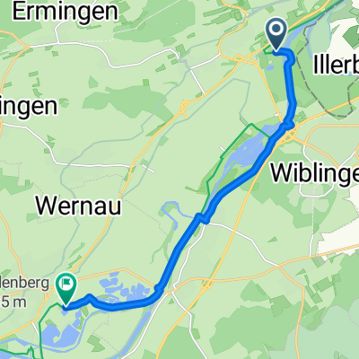 Donauradweg (D6), Ulm nach Großes Wert, Erbach