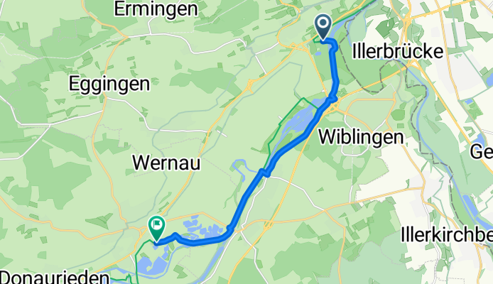 Donauradweg (D6), Ulm nach Großes Wert, Erbach