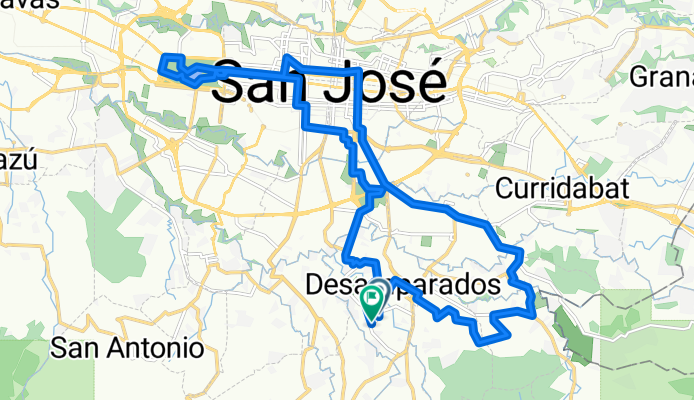 Calle Monseñor Sanabria, San Jose to Calle Monseñor Sanabria, San Jose