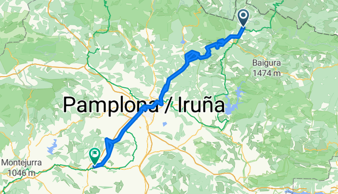 Camino dzień 1 Roncesvalles do Carretera Pamplona-