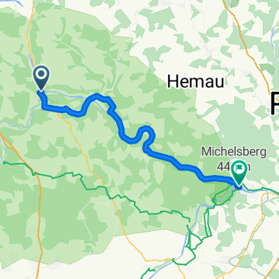 Beilngries Parkplatz am Hafen nach Kehlheim Anlegestelle 1