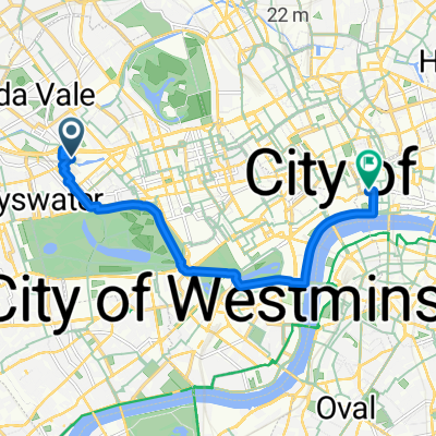 City of Westminster, London to Chancery Lane, London