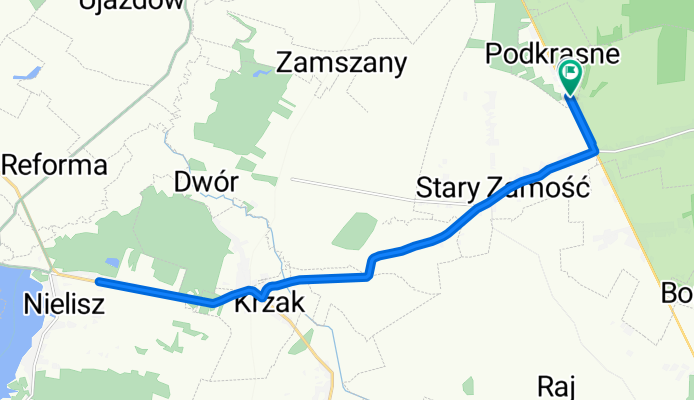 Podkrasne, Stary Zamość do Podkrasne, Stary Zamość