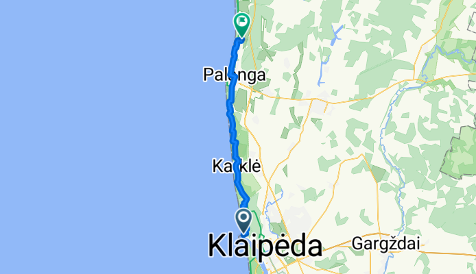 Vėtros g., Klaipėda to Vaivorykštės g., Palanga