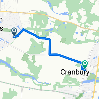 Ravens Crest Dr, Plainsboro to N Main St, Cranbury