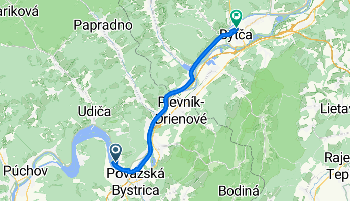 Považská Bystrica do Červeňanského