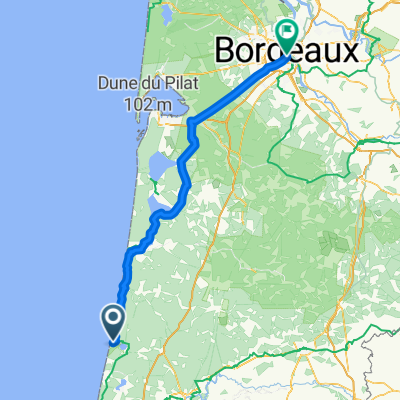 Route Sans Nom nach Bordeaux