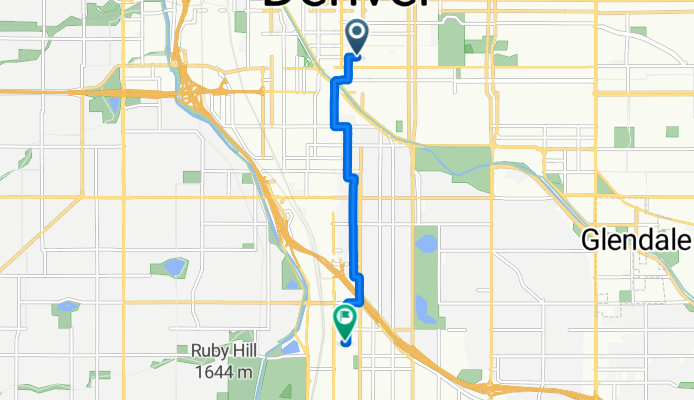 E Ninth Ave, Denver to S Broadway, Denver