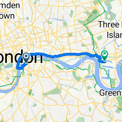 Waterloo Station, London to Canada Square, London