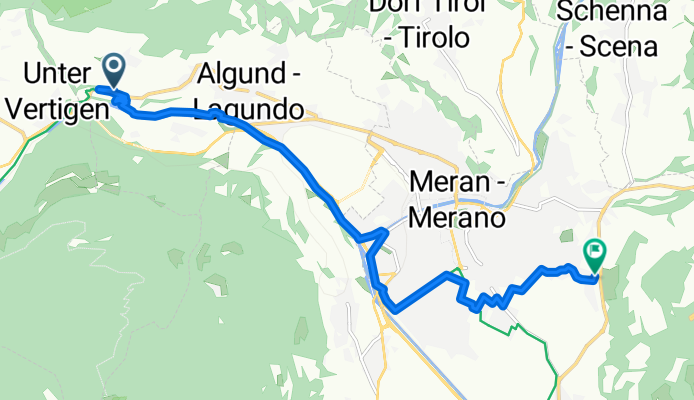 Route zu P1 Schloss Trauttmansdorff - P1 Castel Trauttmansdorff