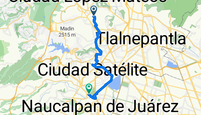 De Avenida de Las Colonias A a Boulevard de la Santa Cruz SN