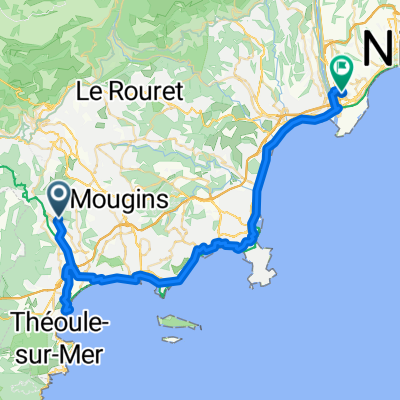 La Roquette-sur-Siagne à Allée Anne Frank, Nice