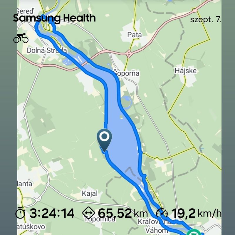 Vozokany - Kaskády - Sereď - Šaľa - Kráľová nad Váhom priehrada